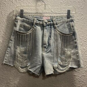 Pink Lily Festival Shorts.#232‎